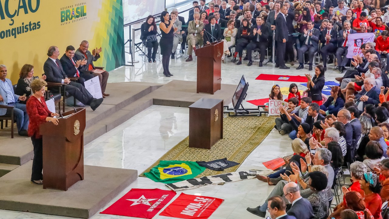 Presidente Dilma Rousseff durante cerimônia em Brasília