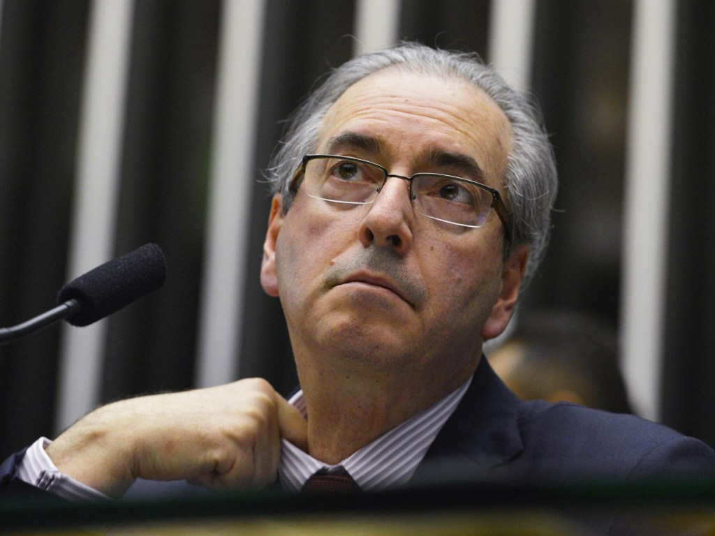 Presidente da Câmara dos Deputados, Eduardo Cunha (PMDB-RJ), foi alvo de gritos dos parlamentares de "Vergonha" e "Fora, Cunha"