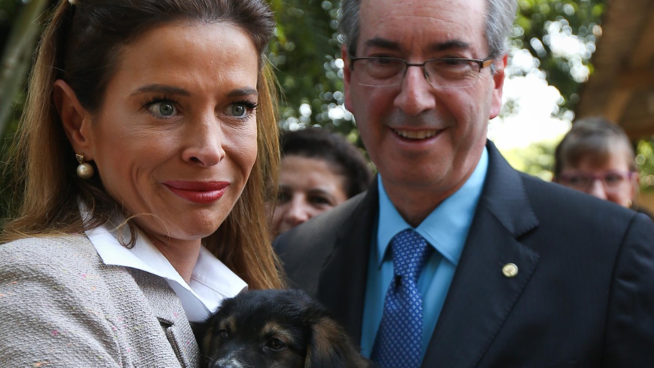 Eduardo Cunha e sua mulher Claudia Cruz
