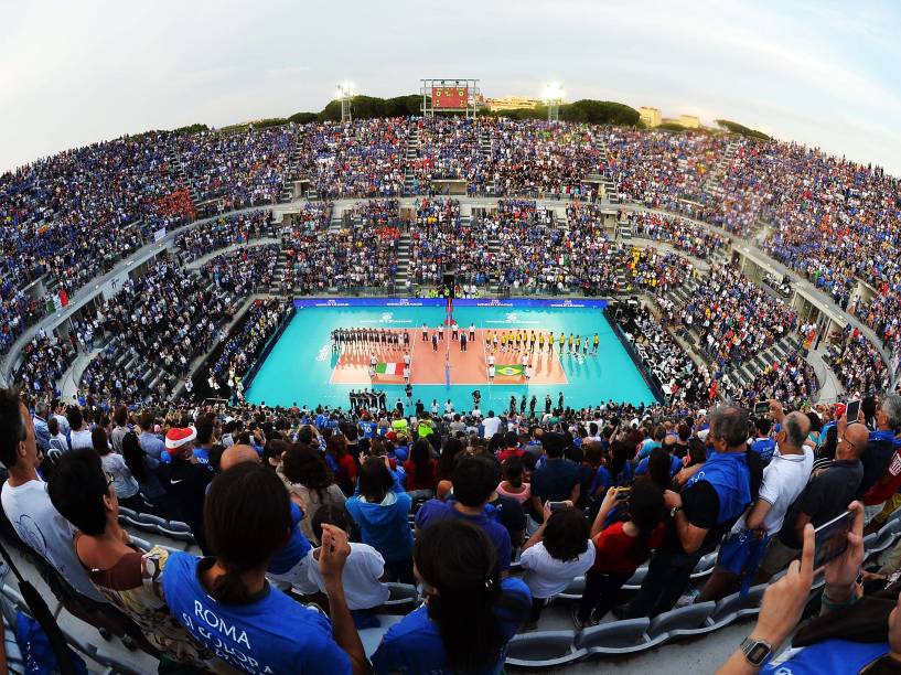 Foro Itálico em Roma palco da partida entre Itália e Brasil pela Liga Mundial de Vôlei - 19/06/2015