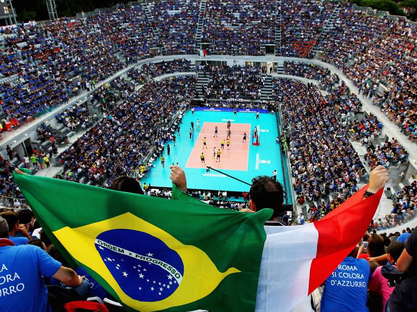 Foro Itálico em Roma palco da partida entre Itália e Brasil pela Liga Mundial de Vôlei - 19/06/2015