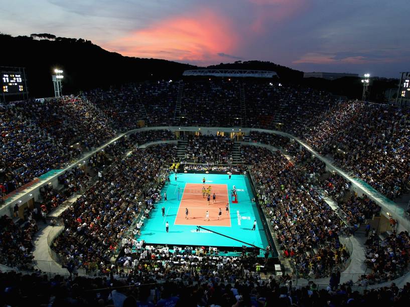 Foro Itálico em Roma palco da partida entre Itália e Brasil pela Liga Mundial de Vôlei - 19/06/2015