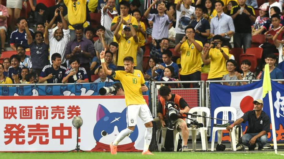O amistoso entre Brasil e Japão, em Cingapura