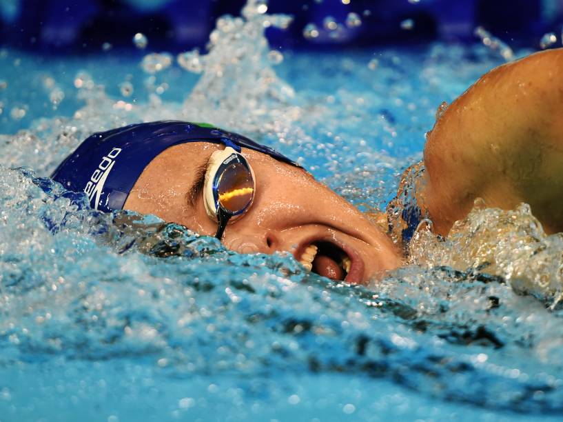 Manuella Lyrio do Brasil, durante a disputa dos 400m livre nos Jogos Pan-Americanos de Toronto, no Canadá - 17/07/2015