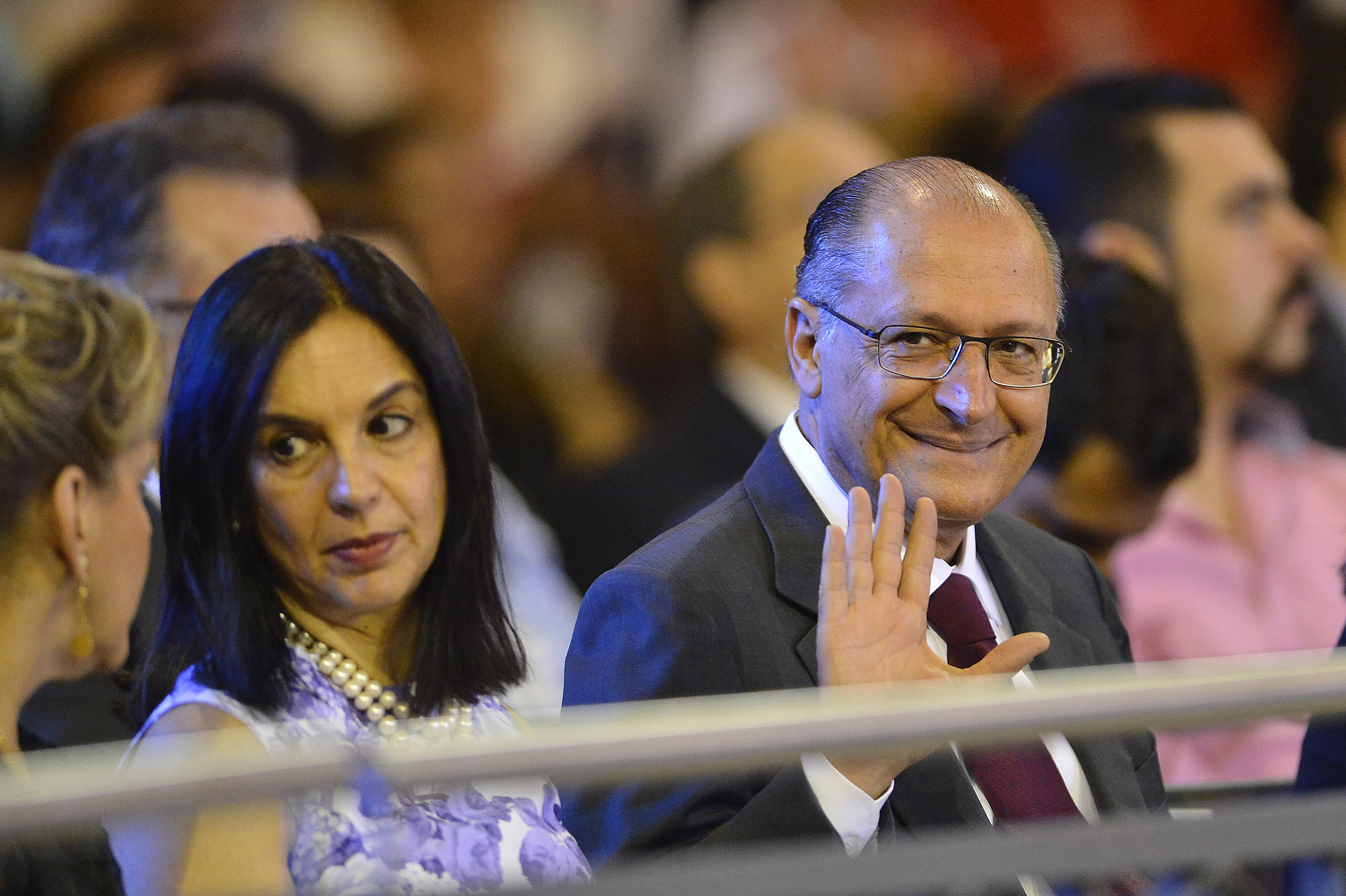 O governador de São Paulo, Geraldo Alckmin, comparece à Basília Nacional de Aparecida