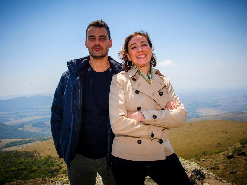 Os personagens Maurílio (Carmo Dalla Vecchia) e Maria Marta (Lilia Cabral), em Império