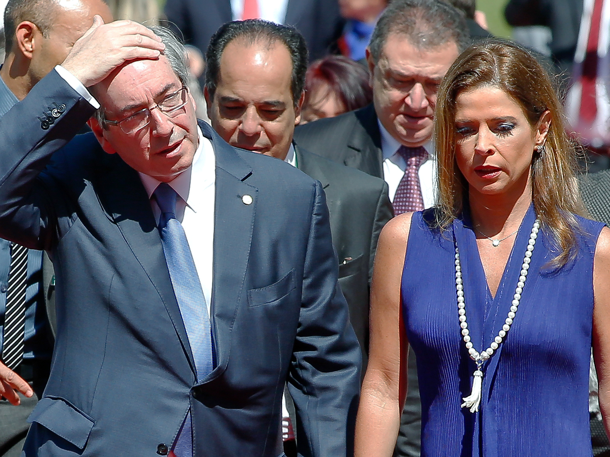 Eduardo Cunha (PMDB-RJ), e a mulher Claudia Cruz, recebem a visita do príncipe japonês Akishino, filho mais novo do imperador do Japão, e a e princesa Kiko