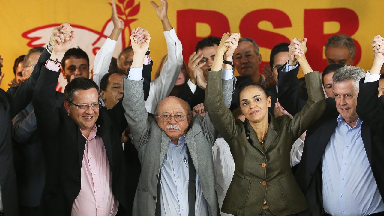 PSB confirma o nome de Marina Silva como a candidata do partido à presidência da República no lugar de Eduardo Campos. O deputado Beto Albuquerque será o candidato à vice-presidente