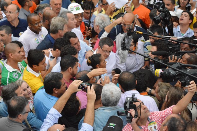 A candidata à Presidência da República pelo PSB, Marina Silva visita a comunidade da Rocinha, no Rio de Janeiro - 30/08/2014