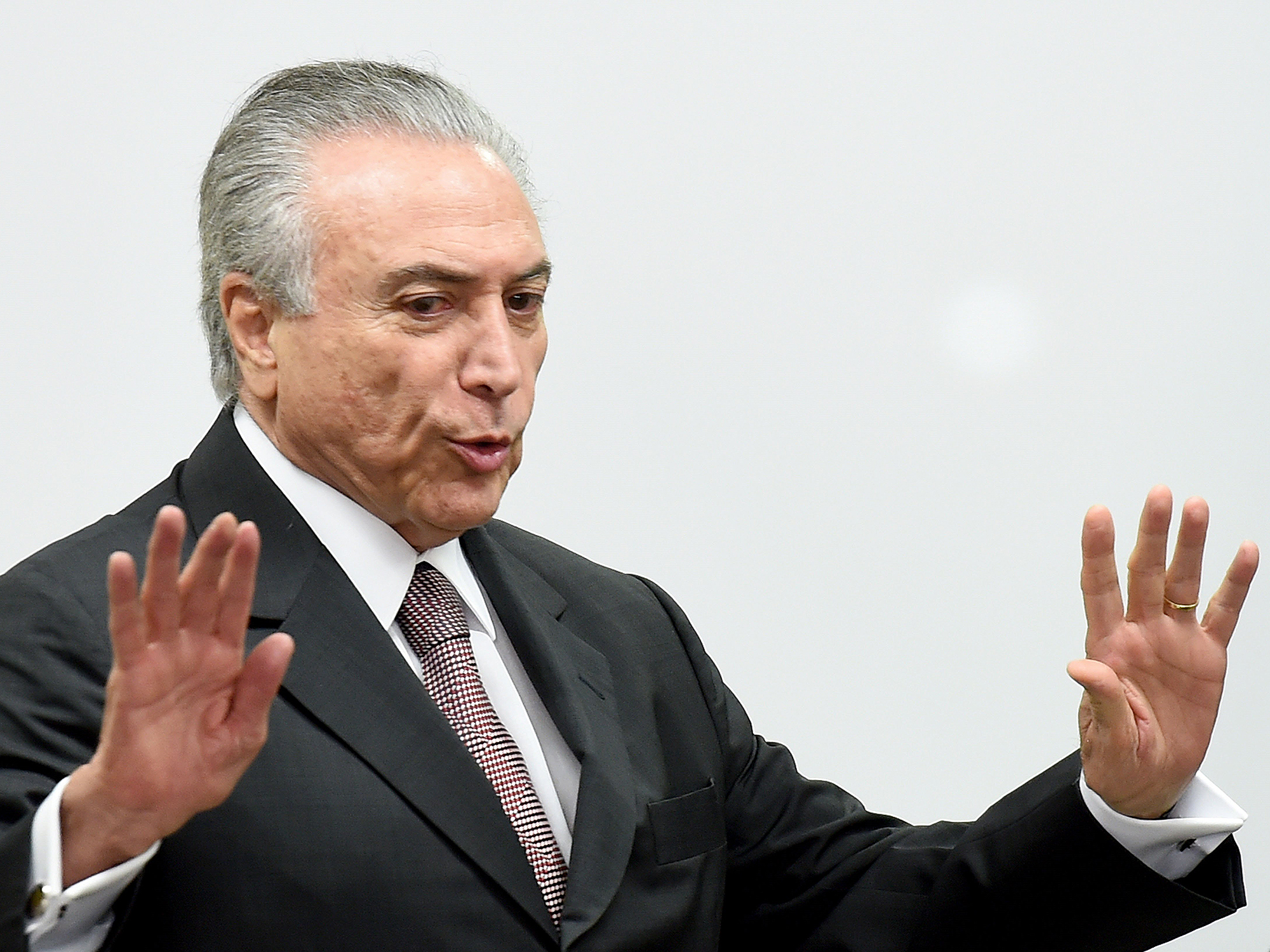 O presidente da República em exercício, Michel Teme