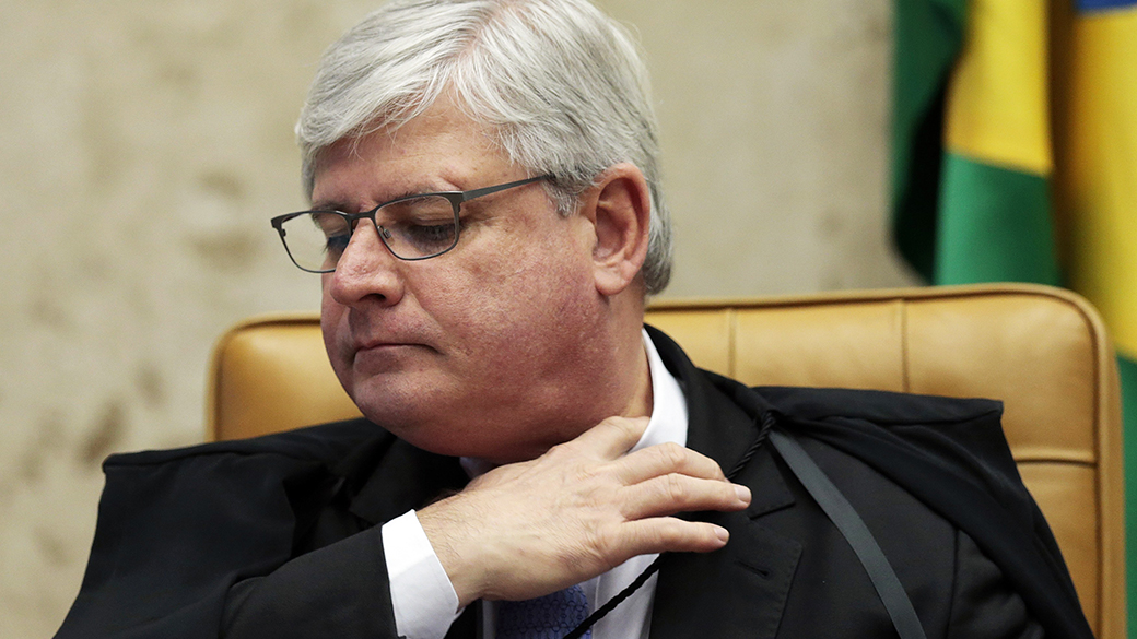 O procurador-geral da República, Rodrigo Janot, durante sessão no Supremo Tribunal Federal, em Brasília