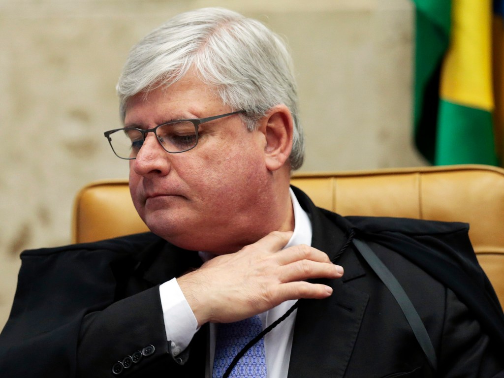 O procurador-geral da República, Rodrigo Janot, durante sessão no Supremo Tribunal Federal, em Brasília - 25/02/2015
