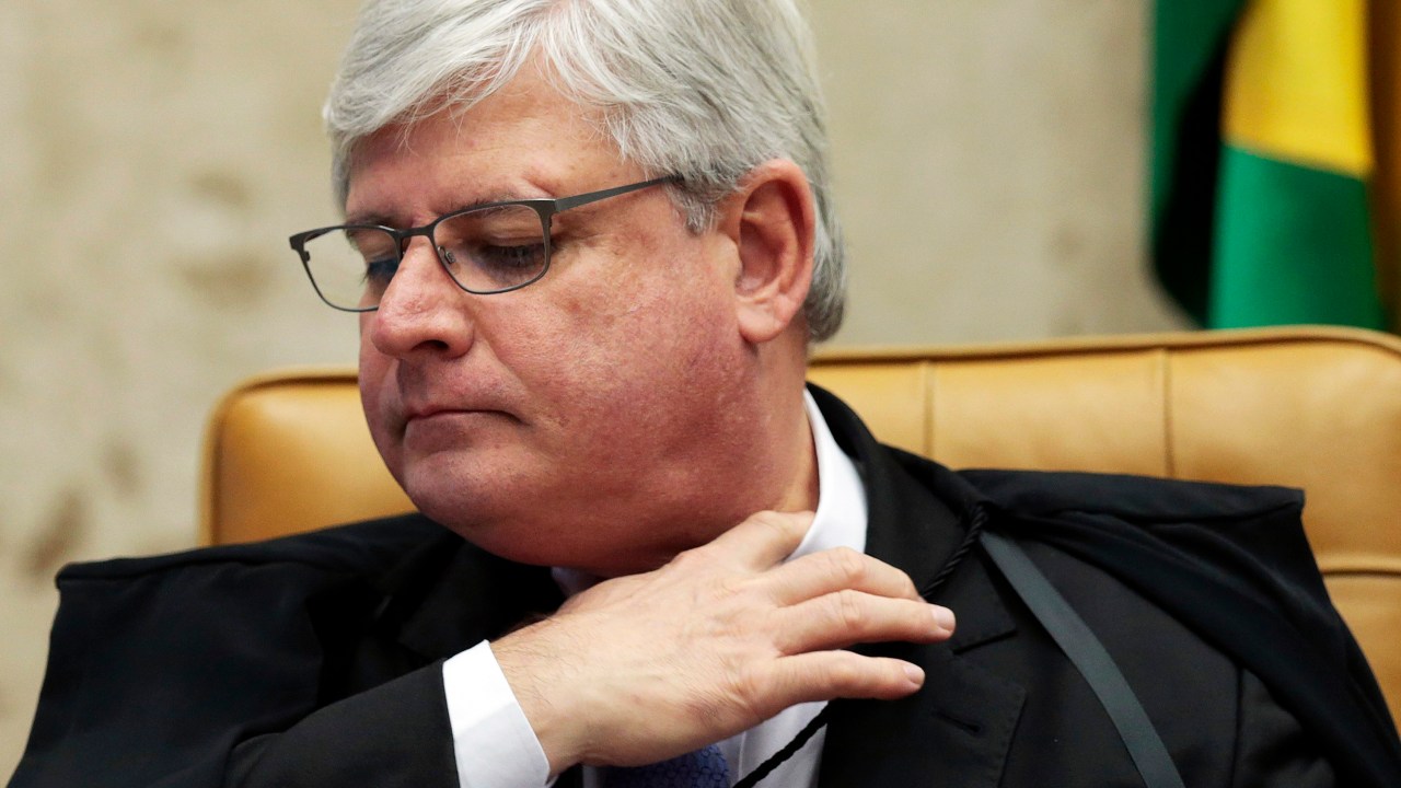 O procurador-geral da República, Rodrigo Janot, durante sessão no Supremo Tribunal Federal, em Brasília - 25/02/2015