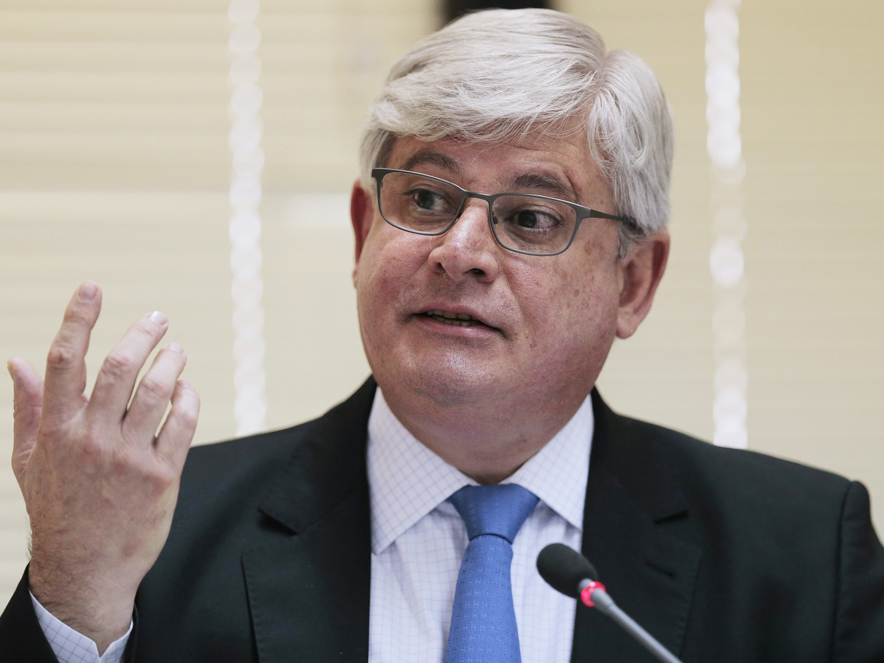 O procurador-geral da República, Rodrigo Janot, durante uma sessão administrativa no Ministério Público em Brasília - 03/01/2015