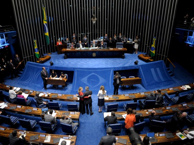 Senador Renan Calheiros preside sessão que decide pelo afastamento da presidente Dilma Rousseff - 11/05/2016