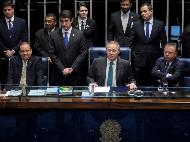 Senador Renan Calheiros preside sessão que decide pelo afastamento da presidente Dilma Rousseff - 11/05/2016