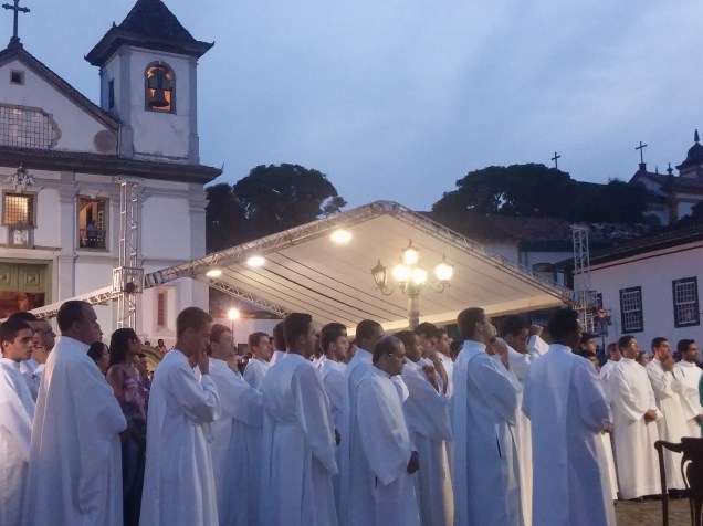 Missa na Praça da Sé em Mariana (MG) - 11/11/2015