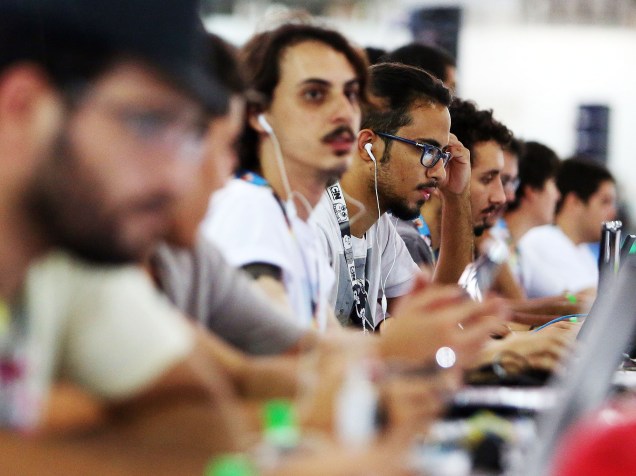 Abertura da Campus Party, evento de tecnologia e cultura digital que acontece no Pavilhão de Exposições do Anhembi, na zona norte da capital paulista, nesta terça-feira (26)