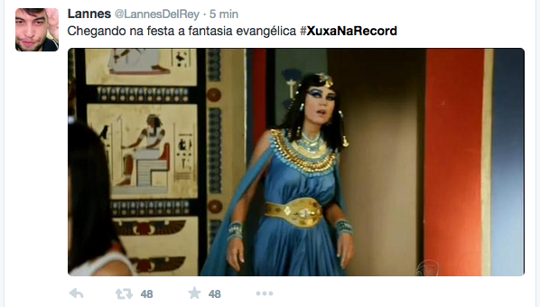 Meme da estreia do programa Xuxa Meneghel, na Record