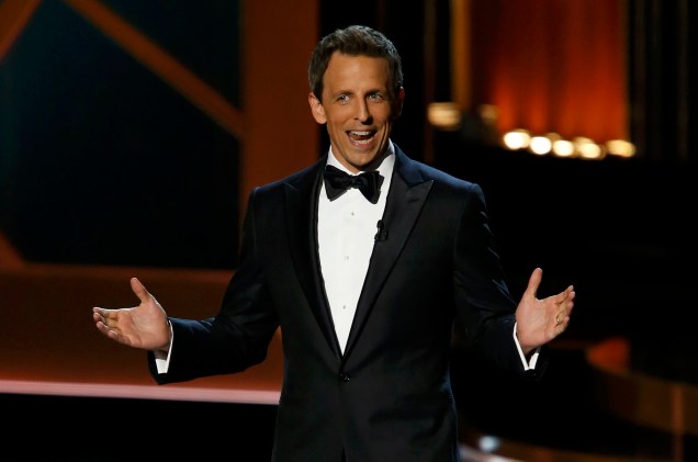 O ator Seth Meyers apresenta o 66º Emmy, em Los Angeles