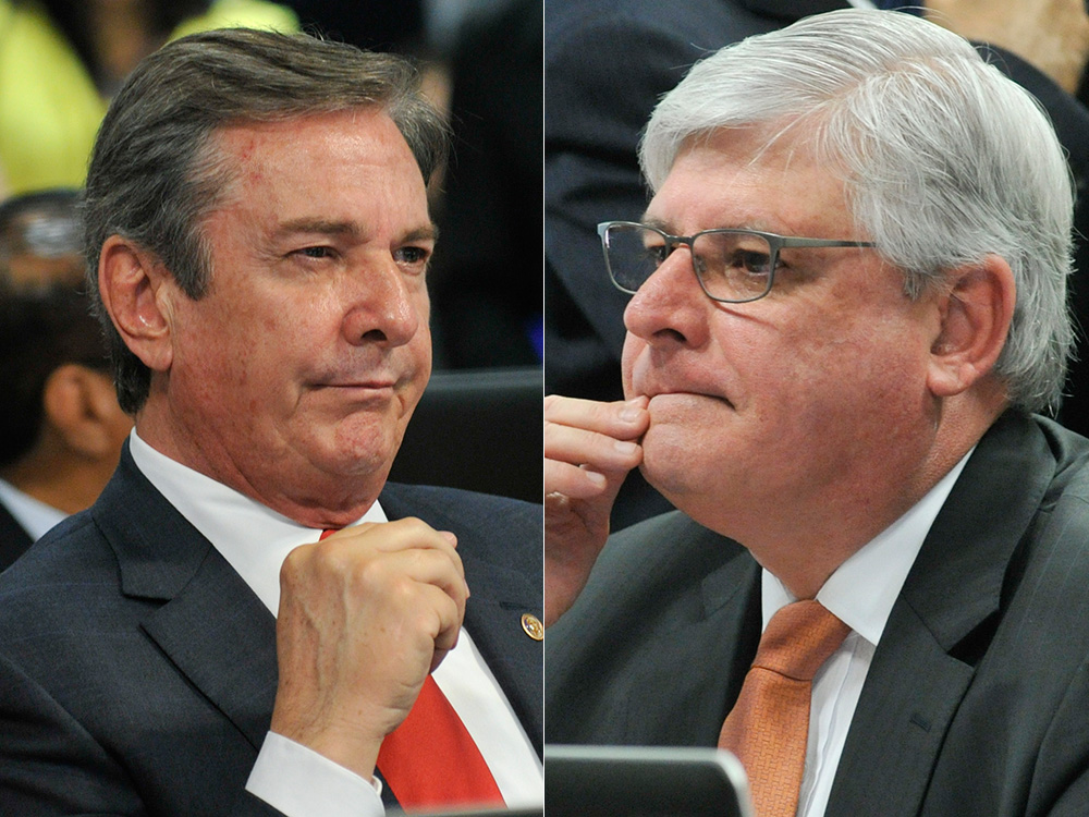O senador Fernando Collor e o procurador-geral da República, Rodrigo Janot