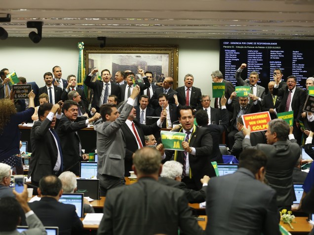 Sessão da Comissão Especial do Impeachment da Câmara que analisa o impeachment da presidente Dilma Rousseff e votação do relatório de Jovair Arantes (PTB-GO)
