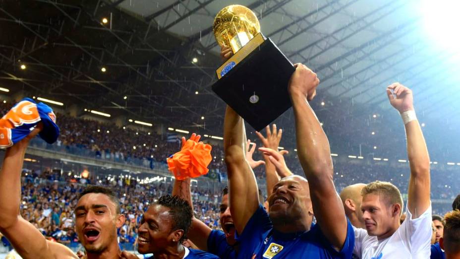 A festa do Cruzeiro, campeão brasileiro de 2014, no Mineirão