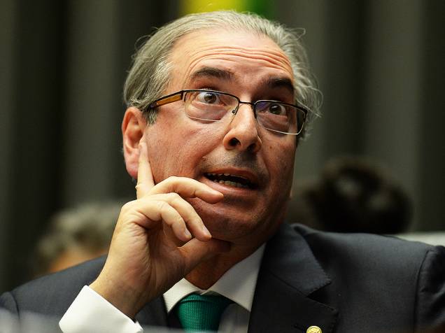 Ex-presidente da Câmara dos Deputados, Eduardo Cunha (PMDB-RJ), durante eleição da comissão que irá analisar o processo de impeachment de Dilma Rousseff, em Brasília (DF)
