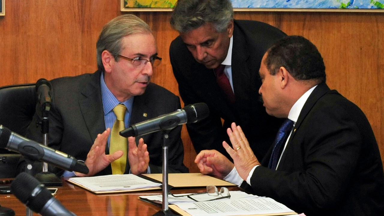 Deputados Eduardo Cunha (PMDB-RJ) Beto Mansur (PRB-SP) e Waldir Maranhão (PP-MA)