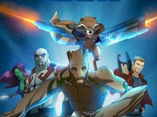 Cena da nova série animada dos Guardiões da Galáxia