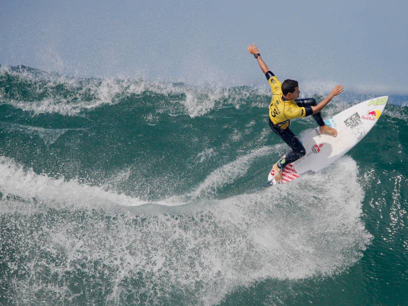 Adriano de Souza, o Mineirinho, na primeira etapa do Oi Rio Pro 2015, etapa brasileira do Circuito Mundial de Surfe