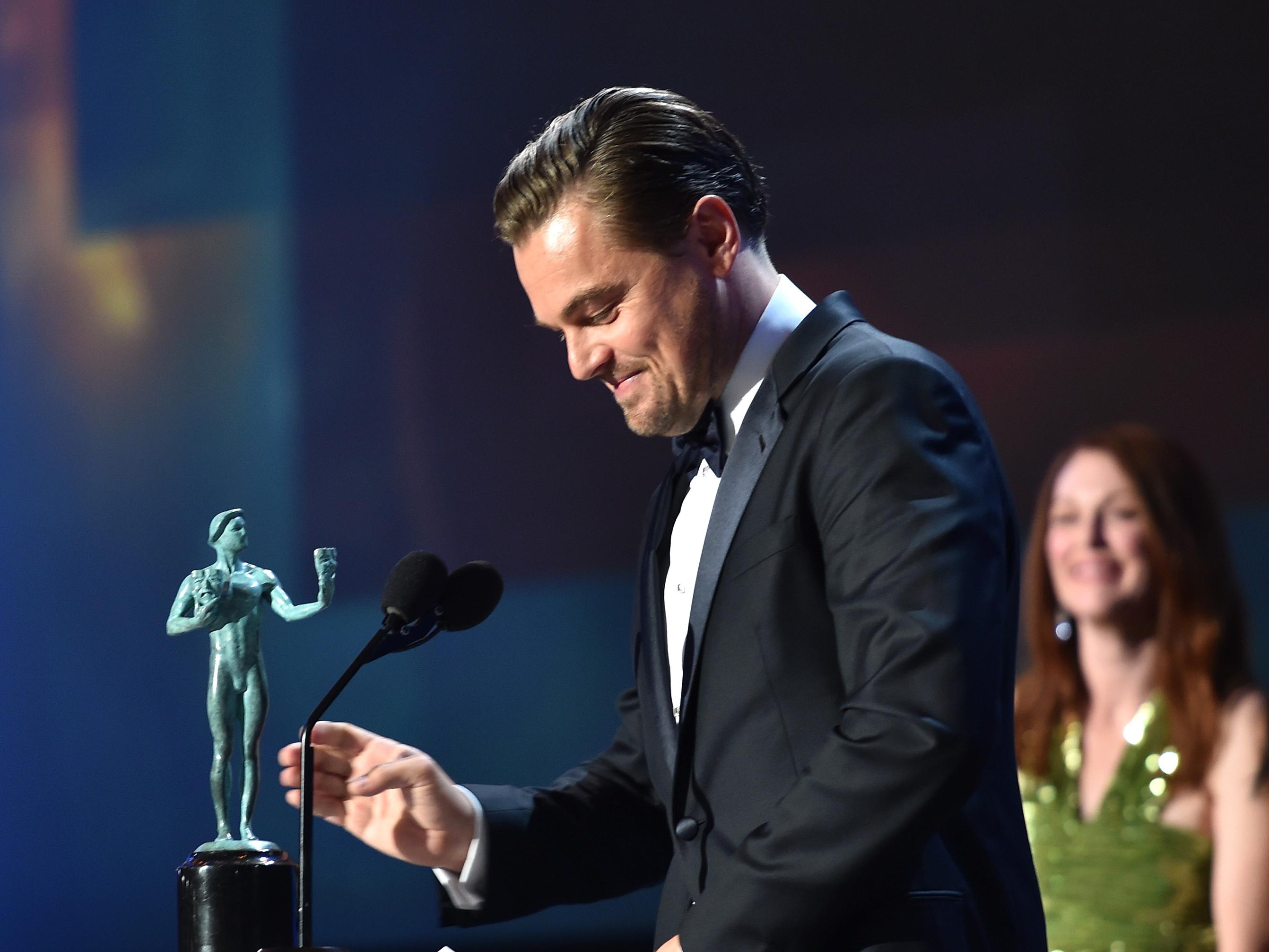 Leonardo DiCaprio em cena do filme 'The Revenant'