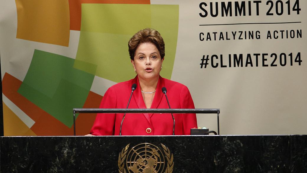 Dilma durante a Cúpula do Clima da ONU