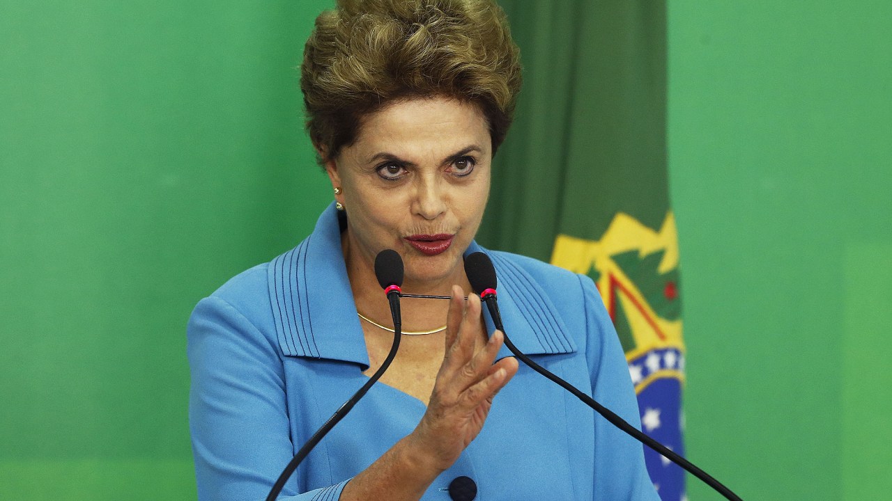 A presidente Dilma Rousseff concede entrevista coletiva para comentar o processo de impeachment