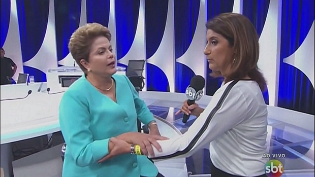 A presidente Dilma Rousseff diz ter se sentido mal após debate no SBT