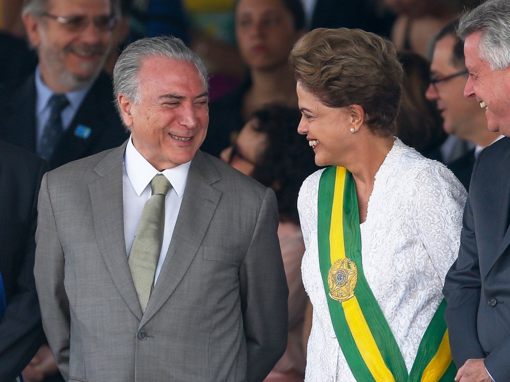 Michel Temer e Dilma Rousseff no Desfile da Independência em Brasília (DF)
