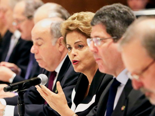 A presidente Dilma Rousseff participa de reunião com empresários brasileiros e investidores norte-americanos em Nova York - 29/06/2015