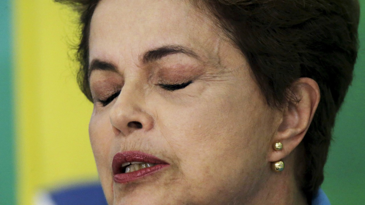 Presidente Dilma Rousseff durante o pronunciamento de hoje (18), no Palácio do Planalto, em Brasília