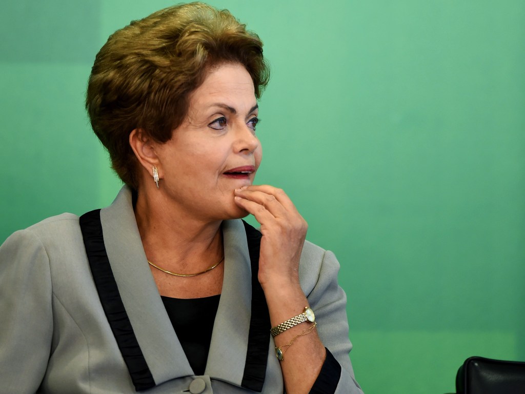 A presidente Dilma Rousseff durante cerimônia de sanção da lei do Novo Código de Processo Civil, no Palácio do Planalto em Brasília (DF), nesta segunda-feira (16)