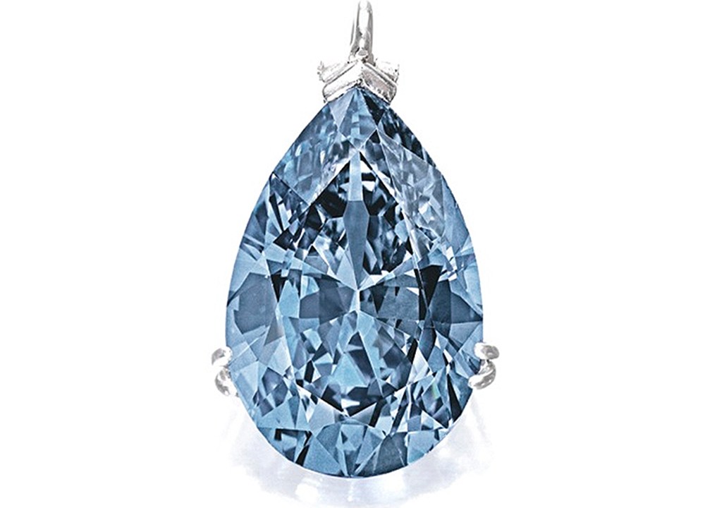 Diamante azul leiloado pelo recorde de US$ 32,6 milhões
