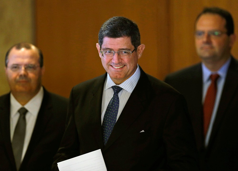 Novos Ministros são anunciados como equipe econômica do governo brasileiro, durante conferência da imprensa nesta quinta-feira (27), no Palácio do Planalto, em Brasília