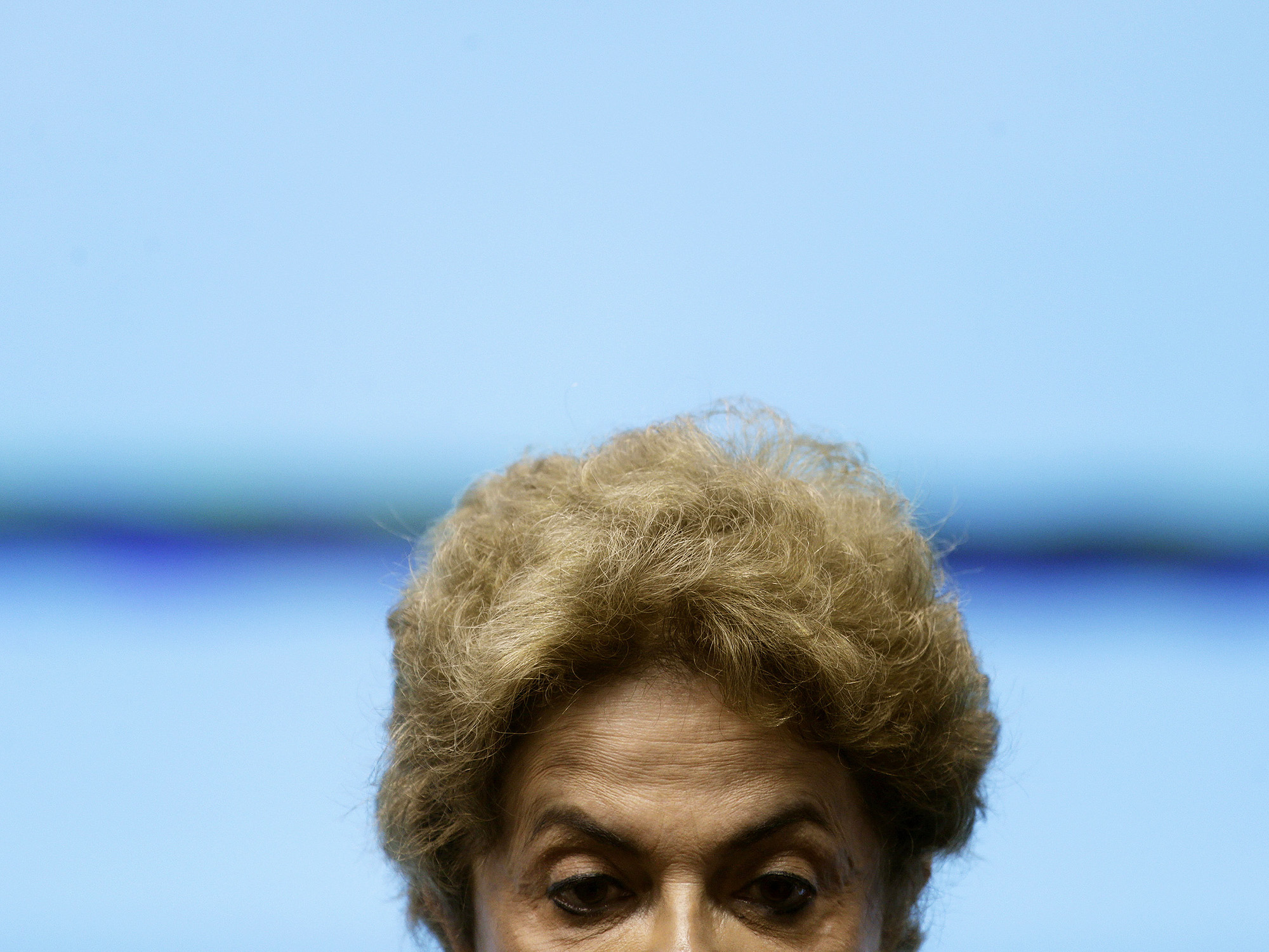 A presidente do Brasil, Dilma Rousseff no Palácio do Planalto, em Brasília (DF) - 08/04/2016
