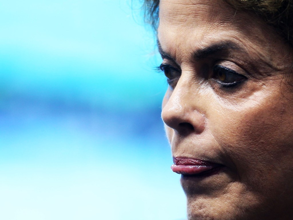 A presidente do Brasil, Dilma Rousseff no Palácio do Planalto, em Brasília (DF) - 08/04/2016