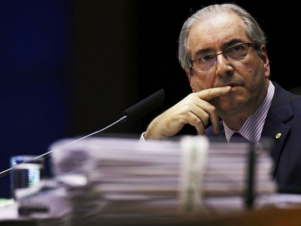 O presidente da Câmara dos Deputados, Eduardo Cunha (PMDB-RJ), durante sessão plenária de votação de projetos, nesta terça-feira (24), na Câmara dos Deputados, em Brasília (DF)