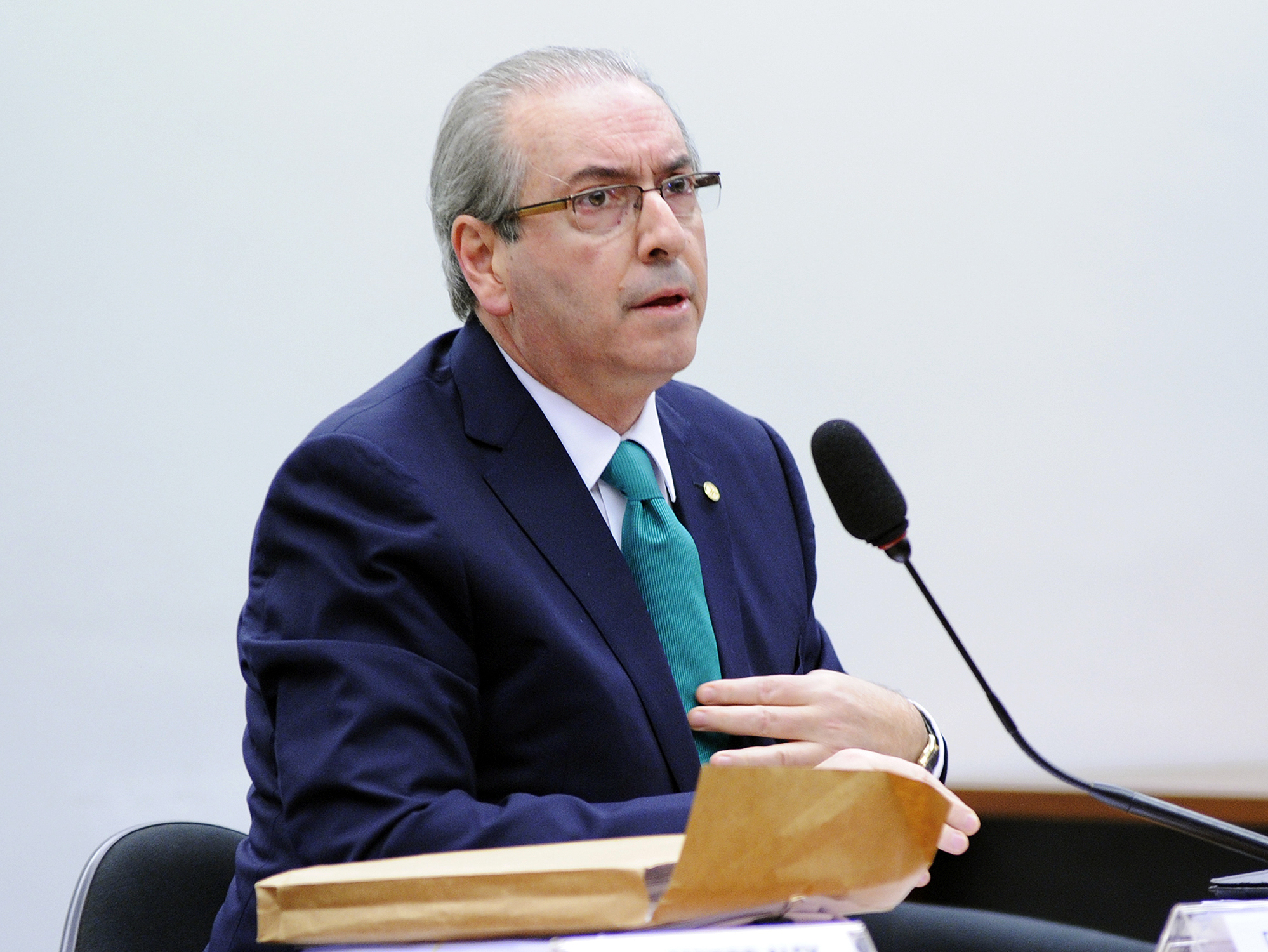 O presidente afastado da Câmara, Eduardo Cunha (PMDB-RJ), comparece ao Conselho de Ética da Câmara dos Deputados, em Brasília (DF)
