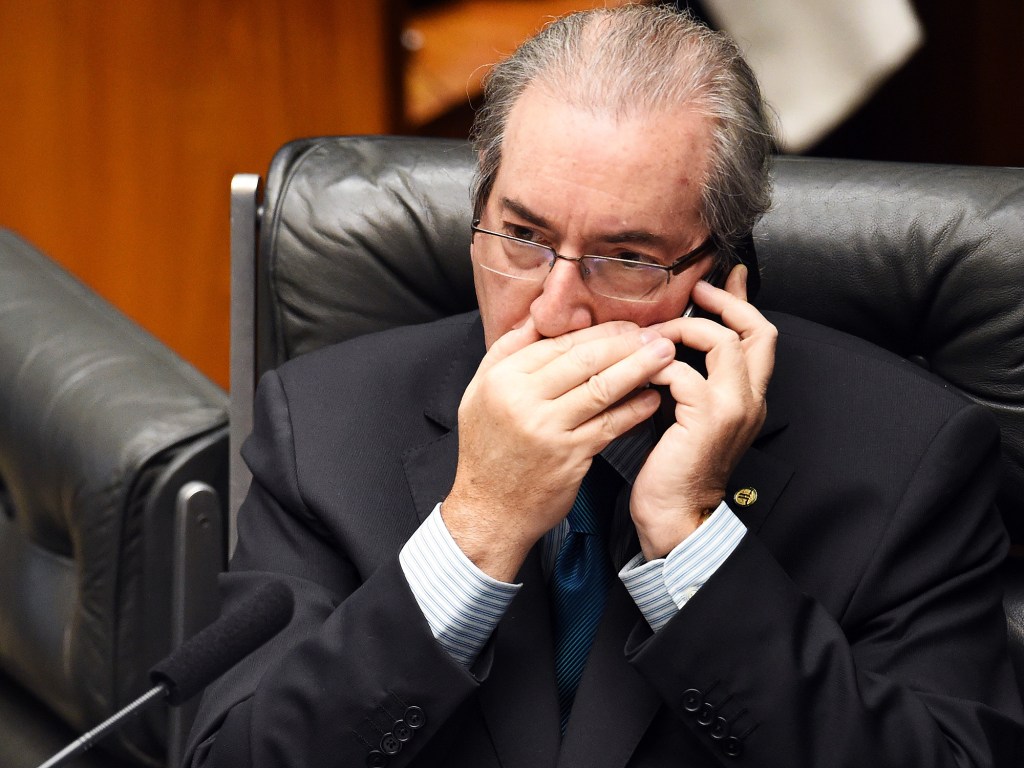 O presidente da Câmara, Eduardo Cunha (PMDB) durante sessão de discussão do processo de impeachment da presidenta Dilma Rousseff, no plenário da Câmara - 16/04/2016
