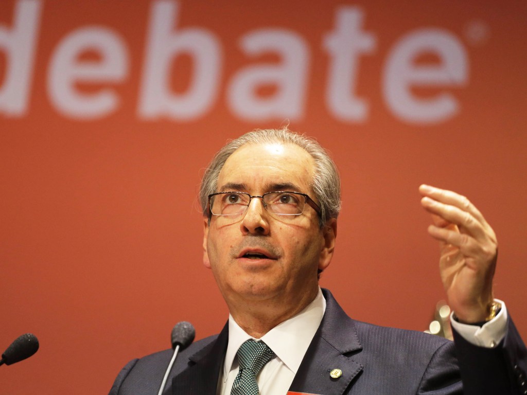Presidente da Câmara dos Deputados, Eduardo Cunha, participa de almoço-debate promovido pelo Lide, na zona sul de SP