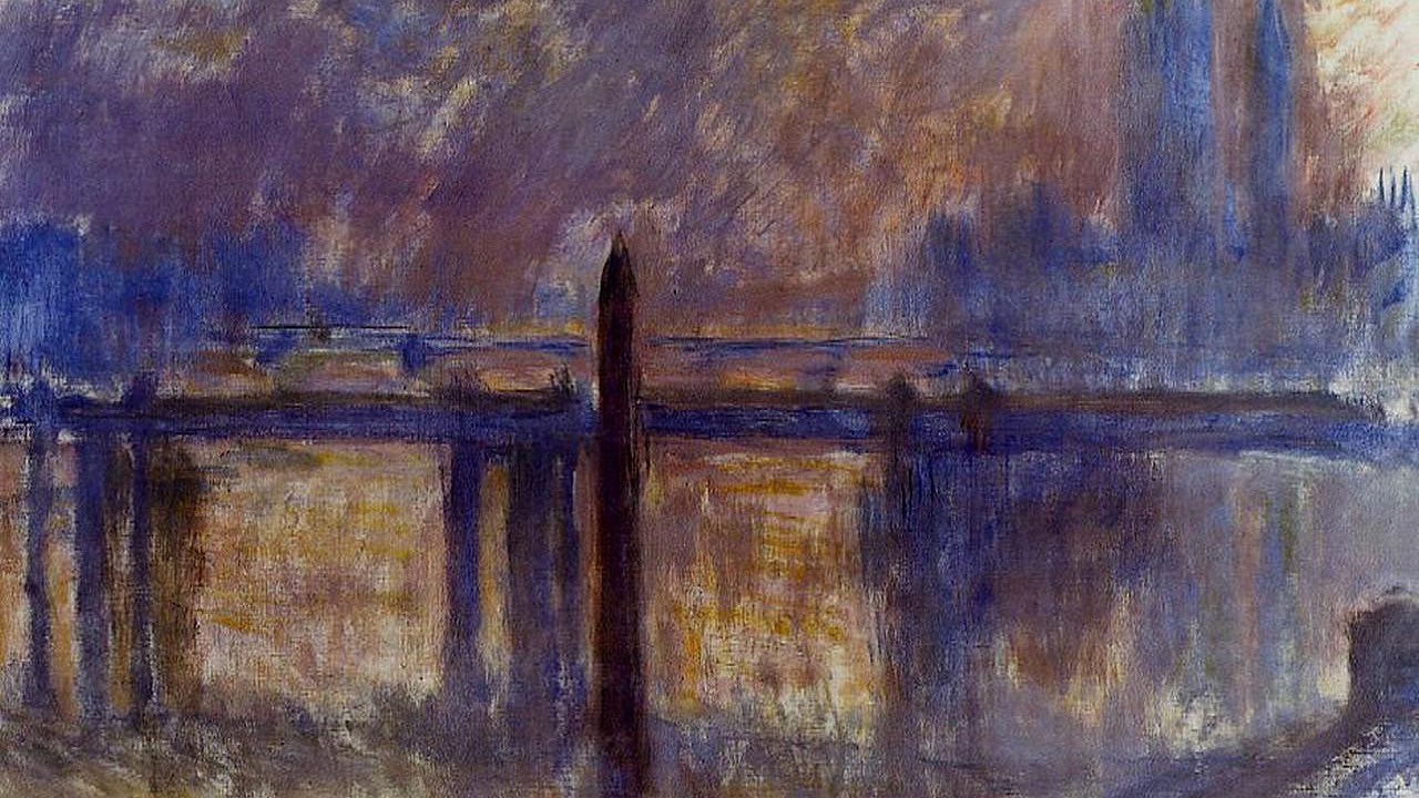 Quadro ‘Cleopatra's Needle and Charing Cross Bridge’, do pintor impressionista Claude Monet