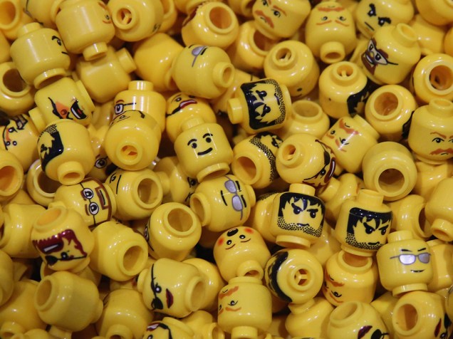 Peças de Lego são exibidas durante a Brick 2014, em Londres, na Inglaterra