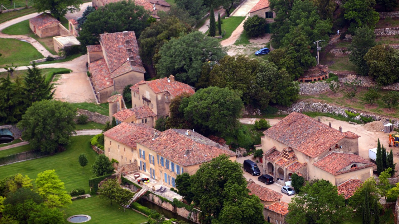 Vista do Chateau Miraval, um vinhedo em Le Val na França, propriedade dos atores Brad Pitt e Angelina Jolie